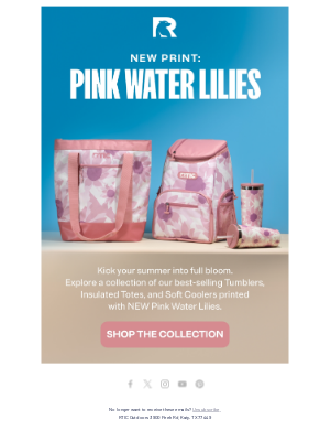 RTIC Outdoors - NEW Print: Pink Water Lilies