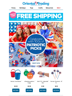 Oriental Trading Company - Get Ready for Patriotic Festivities with These Must-Haves! 💙​