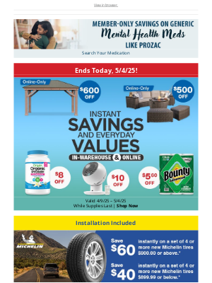 Costco - LAST DAY of Member-Only Savings In-Warehouse & Online!