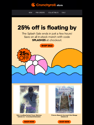 Crunchyroll - 🏖️ Last Day to Soak Up 25% Off!