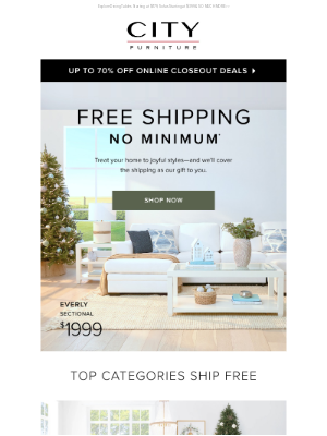 City Furniture - 🎁 A Gift For You: Free Shipping!