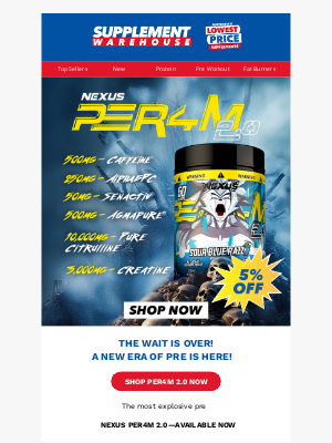 Supplement Warehouse (Australia) - Per4m 2.0 💥 Has Landed