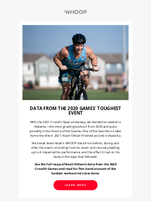 WHOOP - Biometric Data From CrossFit Games’ Hardest Workout Ever