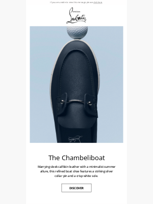 Christian Louboutin - Chambeliboat: effortless elegance for her and him​