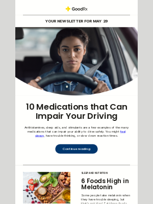 GoodRx - 10 Medications that Can Impair Your Driving