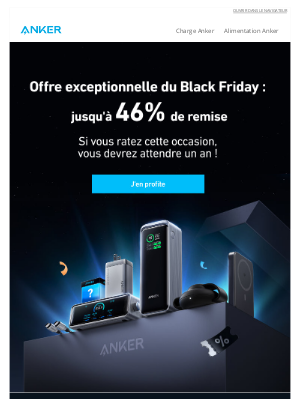 Black Friday : jusqu'à 46 % de remise !