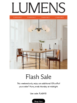 YLiving - FLASH SALE: Save an extra 10%, on us.