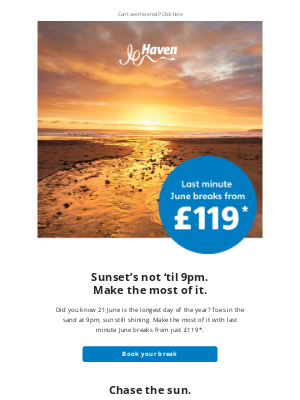 Haven Holidays(United Kingdom) - Sunset’s not ‘til 9pm 🌅