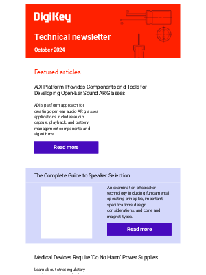 Digi-Key Electronics - AR Glasses, Speaker Guide, and Medical Power
