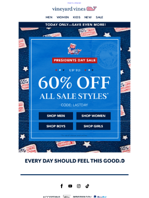 Vineyard Vines - LAST DAY + Save MORE: Up To 60% Off ALL Sale