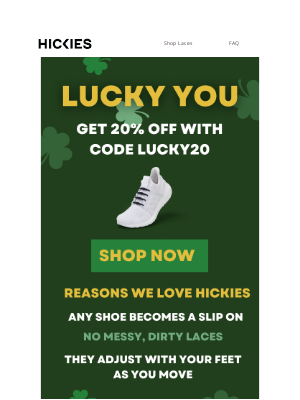 HICKIES - Shop 20% Off Sitewide ☘️