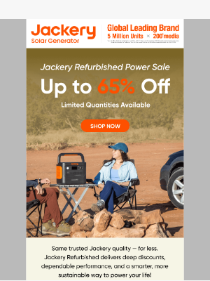 Jackery - ♻️Refurbished Power Deals – Up to 65% Off While Supplies Last