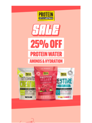 Protein Supplies (Australia) - 25% Off Sale 🏋️ Protein Water & Aminos