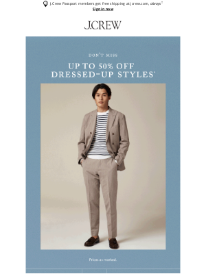 J.Crew Factory - Ends tomorrow: up to 50% off dressed-up styles