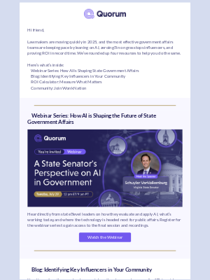 Quorum - 🔑 The Keys to Advocacy in 2025: AI, Grasstops, and More
