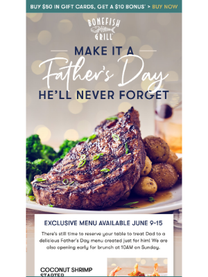 Carrabba's Italian Grill - Celebrate Dad with our Exclusive Father’s Day Menu 🥃