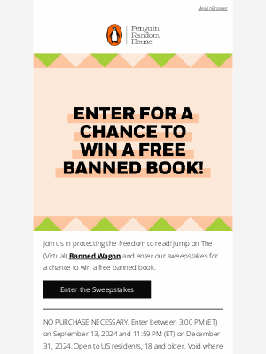 Penguin Random House - Giveaway Alert! Enter To Win a Free Book