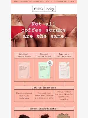 frank body - Coffee scrubs are NOT all the same.