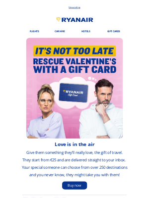 Ryanair - It's not too late…🎁💌