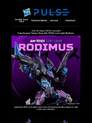 Hasbro - 🚨 SAVE NOW Before Power Days Sales Ends + NEW Transformers Pre-Order!