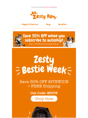 Zesty Paws - 30% OFF for favorite pet supplements!✅