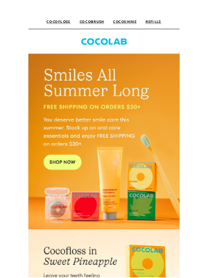 Cocofloss - For the summer: free shipping on orders $30+