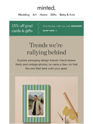 Minted - Inside: trending grad cards
