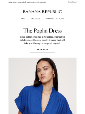 Banana Republic USA - In Detail: The Poplin Dress