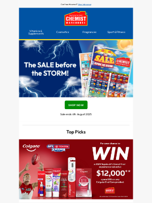 Chemist Warehouse Australia - The sale before the storm ⚡