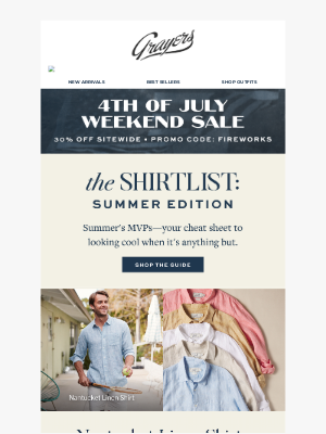 Grayers - 30% Off: The Summer Shirt Guide