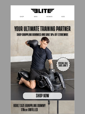 Elite Sports - Hi there, 🥋 Train Smarter at Home – Grappling Dummies On Sale for All Ages.