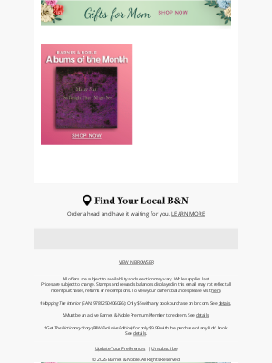 Barnes & Noble, INC - Announcing Our Monthly Picks