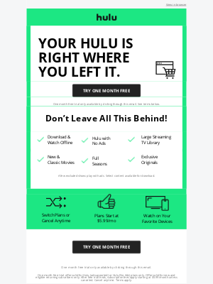 Hulu - TV Fan, Your Free Trial is Waiting