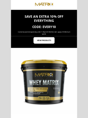 Matrix Nutrition (UK) - Save 10% Off Everything! Code Inside