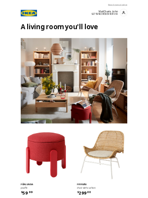 IKEA - MailCharts, want a living room glow-up?