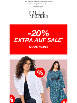 Ulla Popken (Germany) - Nur noch heute 🎉 -20% EXTRA auf SALE
