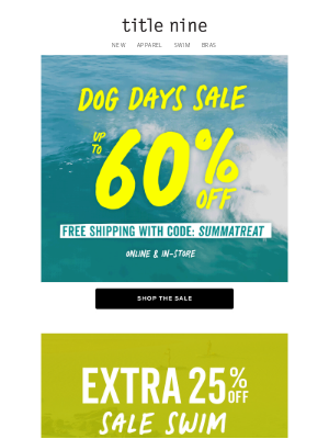 Title Nine - Extra 25% off ALL SALE SWIM! 🌊