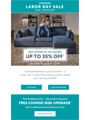 Lovesac - ✨Final Weekend to Save Up to 35%✨
