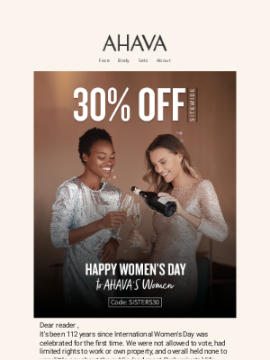 AHAVA - News? It's 30% Off Today!
