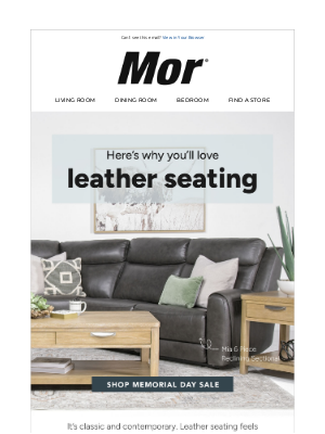 Mor Furniture for Less - Why you'll love leather seating