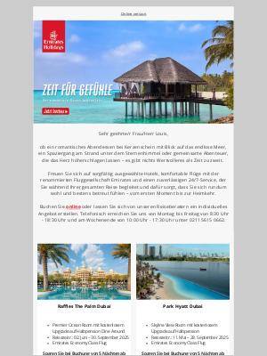 Emirates Holidays (Germany) - Verliebt in den Moment
