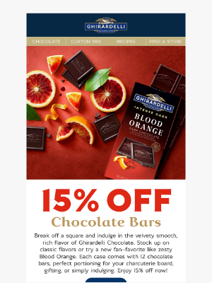 Ghirardelli Chocolate Company - Indulge in Zesty Orange + Dark Chocolate 🍊🍫