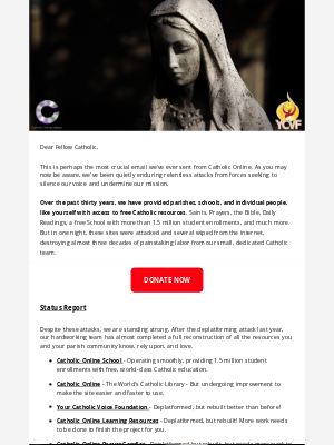 Your Catholic Voice Foundation - Urgent: Read This Important Update About Catholic Online