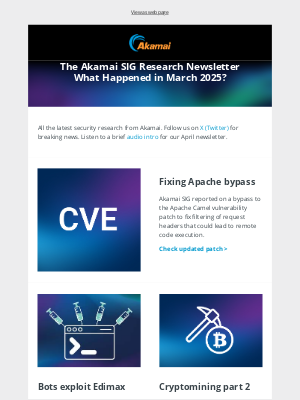 Akamai Technologies - Akamai Security Newsletter: April