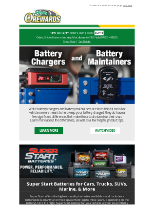 O'Reilly Auto Parts - ⚡ Get Charged Up!