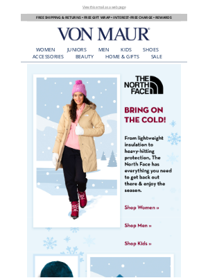 Von Maur - The North Face: Bundle Up & Head Out!