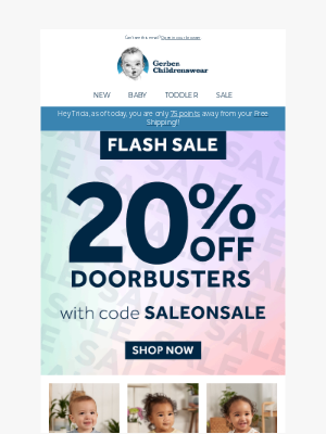 Gerber Childrenswear - 💥 FLASH SALE: Extra 20% Off Doorbusters