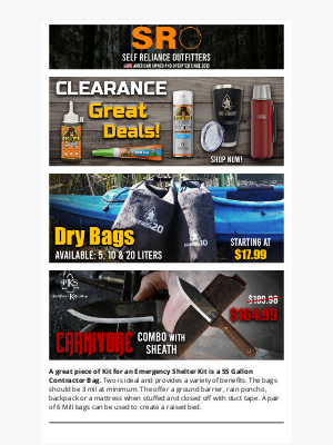 Self Reliance Outfitters - Catch the Best Clearance Offers!