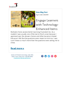 Istation - 8 Types of Technology-Enhanced Items That Engage Learners