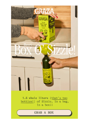 Graza - Say hi to “Box O’ Sizzle” 🫒